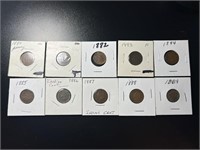 10 Indian Head Coins 1880-89