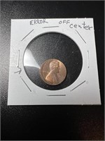 1974 Off Center Error Penny