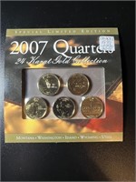 2007 24K Gold Plated Quarters