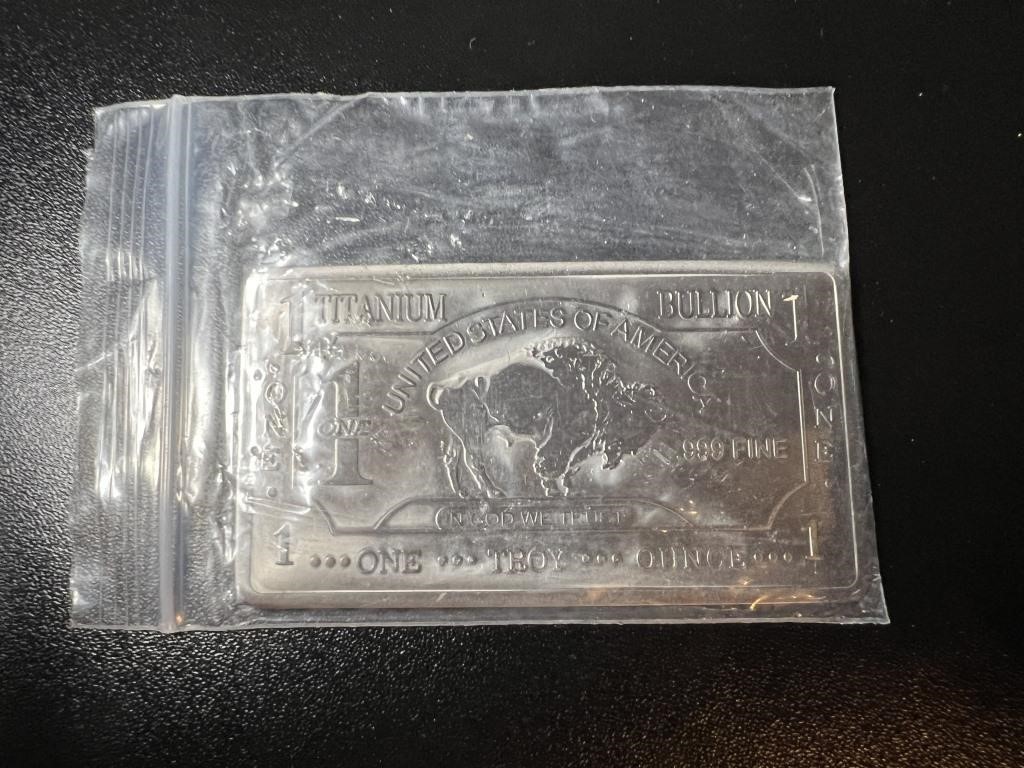 1 Troy Ounce Titanium Bullion