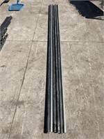 6 10’ steel pipes