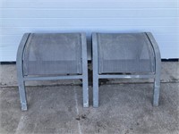 Two patio stools