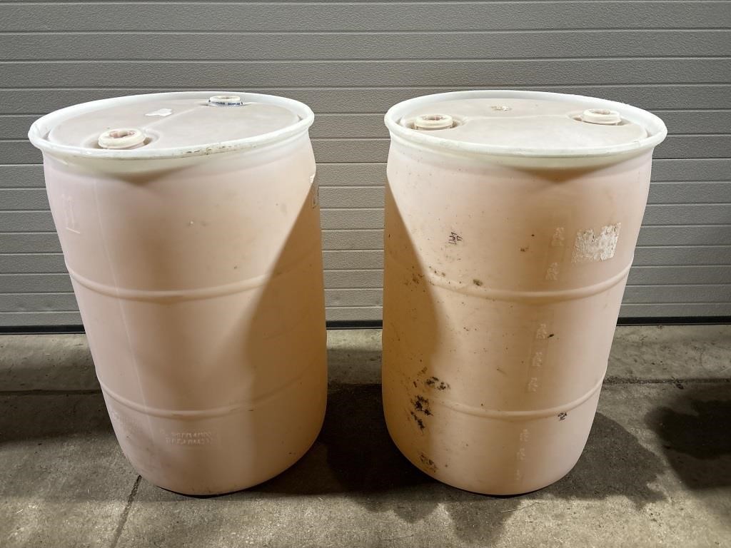 2 white barrels