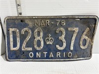 License plate: Mar - 78