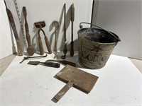 Metal pail with misc tools