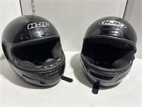 2 black helmets