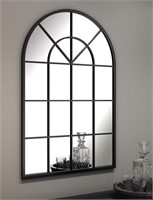 SIERSOE Black Arched Window Wall Mirror 24X36 in