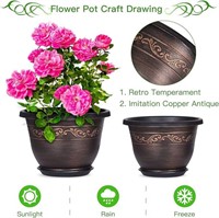 Plastic-Plant-Flower-Planters-10 Inch with
