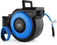 80FT + 6.5FT Retractable Air Hose Reel, Upgraded
