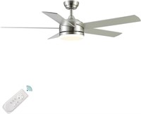 YUHAO 52 inch Brushed Nickel Ceiling Fan with