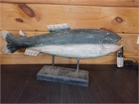 huge carved wood fish