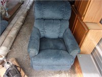 blue recliner chair pair