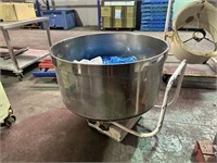 S/S 200L Dough Mixing Bowl on Trolley Stand