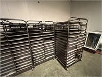 3 Twin Bay 15 Tiered Bakers Trolleys & Trays