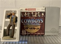 John Wayne figure, vhs tape and dvd sets