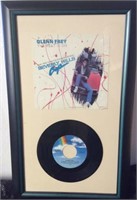 Glenn Frey "The Heat is On" Framed 45 & Cover