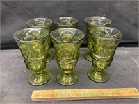 6 vintage glasses