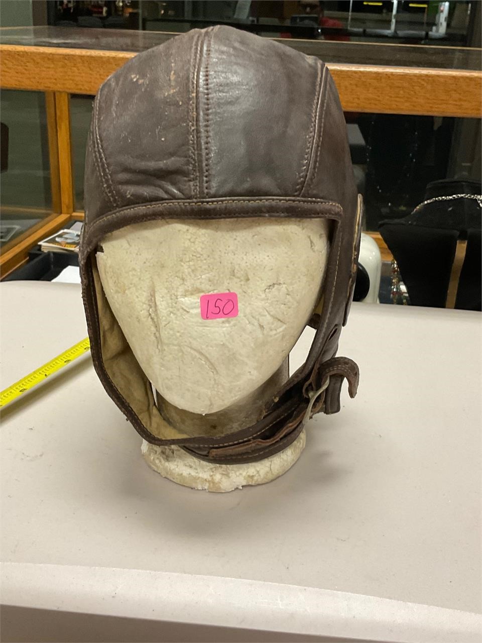 Vintage Leather Aviators Helmet