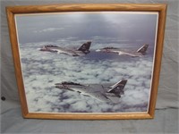 Framed Picture Of US Military Fighter Jets
