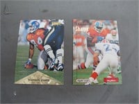 2 Assorted 1996 Shannon Sharpe Football Cards