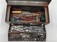 18” Craftsman Tool Box And Tools Set