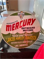 Porcelain Mercury Outboard/ Harley Davidson Sign