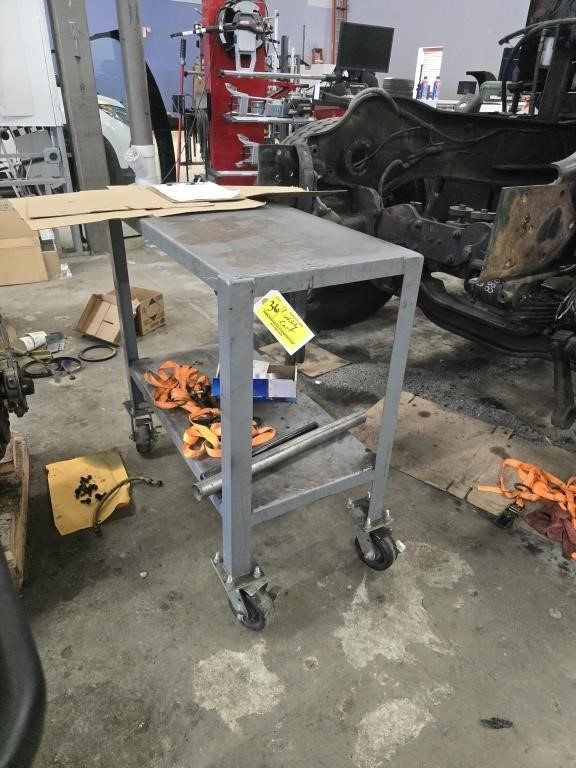 METAL UTILITY  CART ON CASTERS