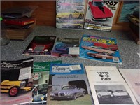 10 older corvette brochures etc