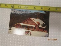 Postcard Ponderosa Bonanza House Winter