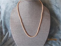 Necklace Marvella Pearls Faux 28" Marked