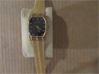 Watch Mens CVP Hong Kong Quartz Rhinestones Gold