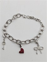 Swarovski Silver Coloured Charm Bracelet