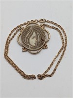 Sarah Coventry Etched Gold Coloured Necklace