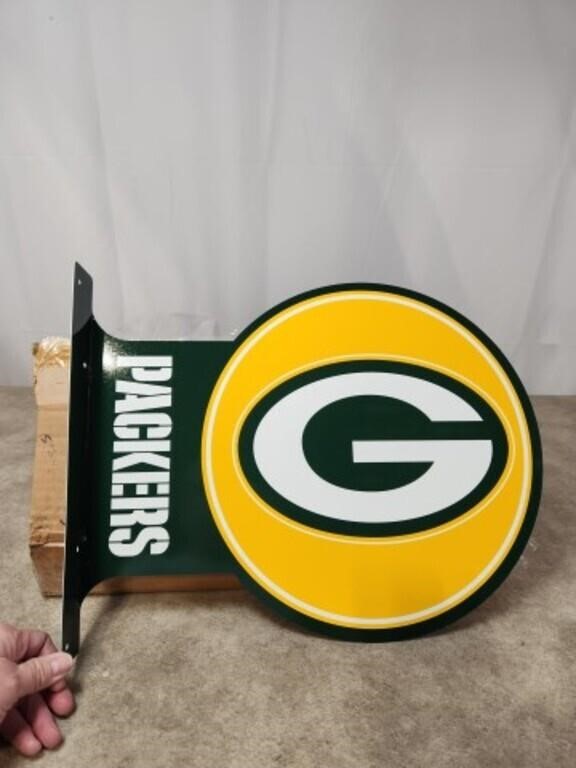 6 Packers double sided metal wall hanging sign