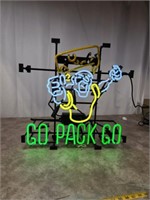 Green Bay Packer Go Pack Go light up neon sign