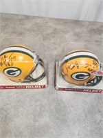 Green Bay Packer Mini Helmets signed by Mark