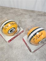Green Bay Packer Throwback Mini helemt signed by