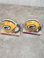 Green Bay Packers Mini Helmets signed by Paul
