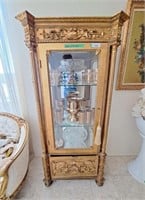 Rare 19th century Gilt Curio Cabinet