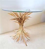 Italian Florentine Gilt Decorator Wheat Table