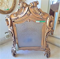 Unusual Gilt Wood Carved Antique Cabinet with