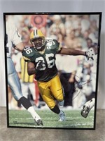 Signed Leroy Butler framed photo. Dimensions are