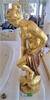 Large Gilt Composition Bathing Maiden