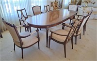 Quality Oval Mahogany Dining Table with 8