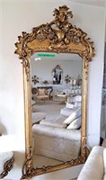 Major Carved Antique Giltwood Hall Mirror