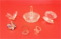 Ring holder, mini glam purse, crystal clam shell,