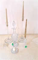 Grouping of 6 pieces of Crystal Glass