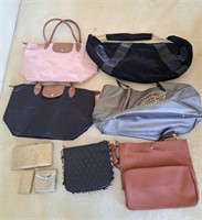 Collection of purses and wallets. Brands include