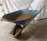 Blue Metal Wheelbarrow