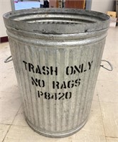 Galvanized 30 Gallon Trash Can